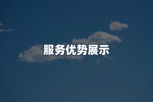 服务优势展示